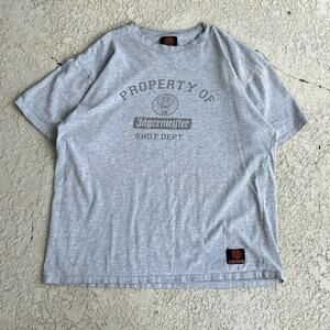 Vintage 90s Jägermeister Shot Department Heather Gray Tee. Sz XL